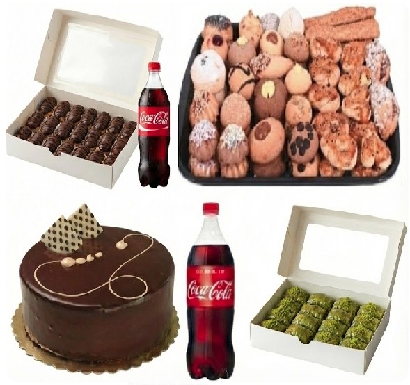 4-6 Kişilik Çikolatalı Yaş Pasta + Kuru Pasta + Fıstıklı Baklava Menüsü