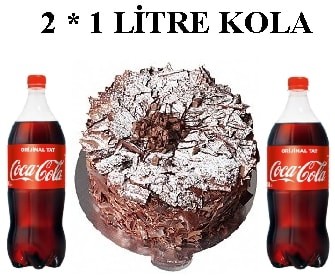 6-9 Kişilik Parça Çikolatalı Yaş Pasta & 2x1 Lt Cola